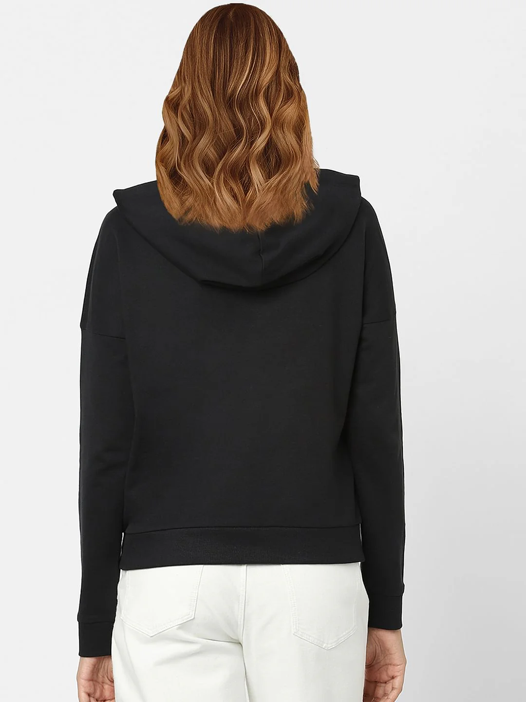 Black Printed Hooded Sweatshirt - Image 3
