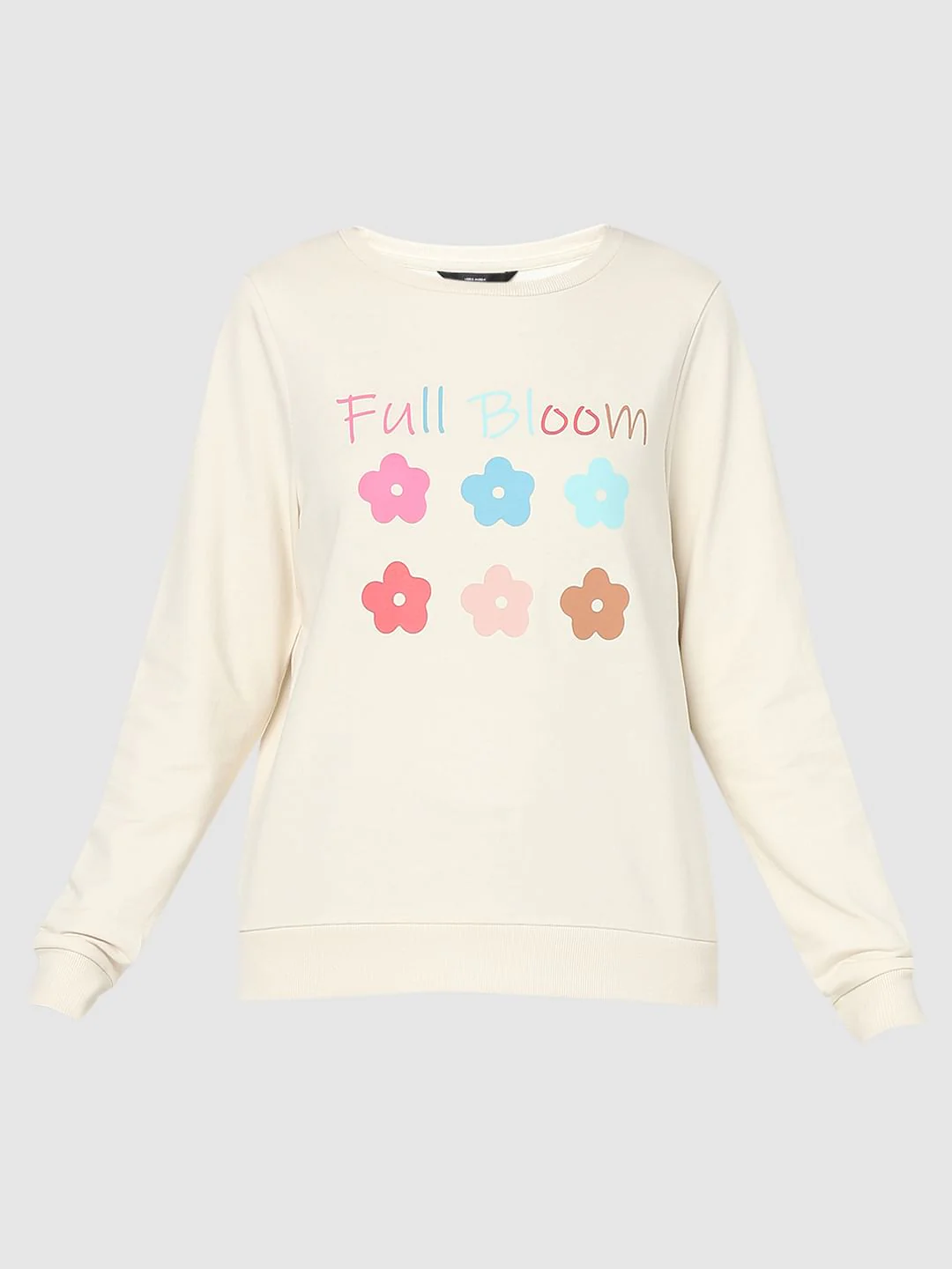 Beige Graphic Print Sweatshirt - Image 6