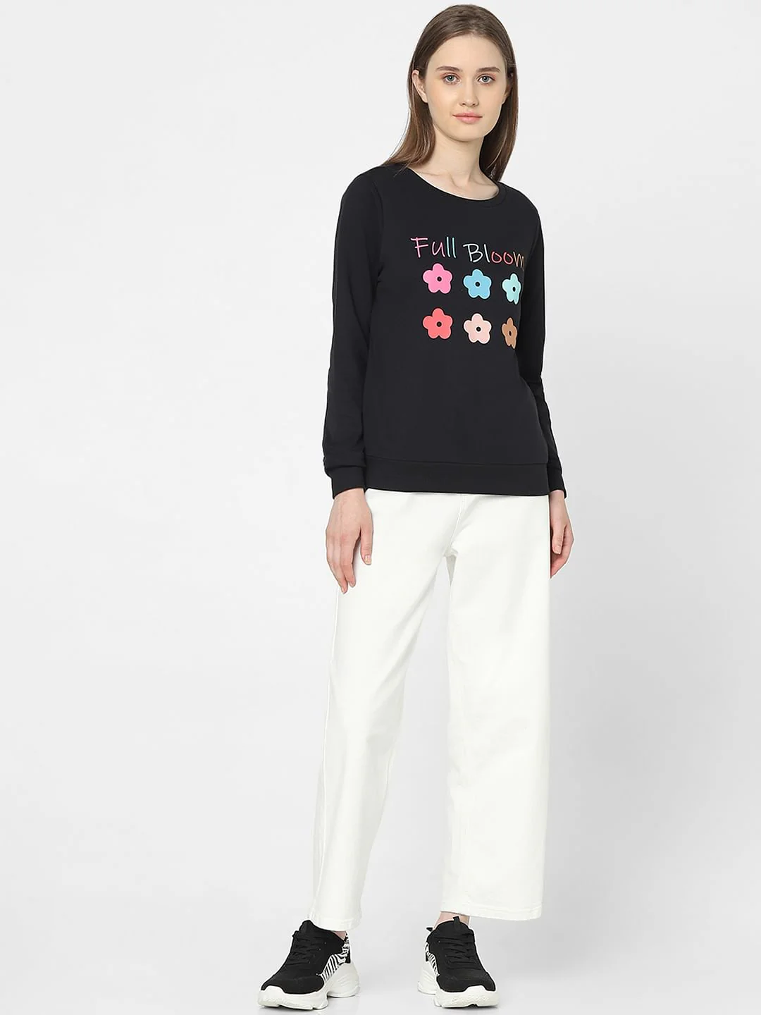 Black Graphic Print Sweatshirt - Image 4