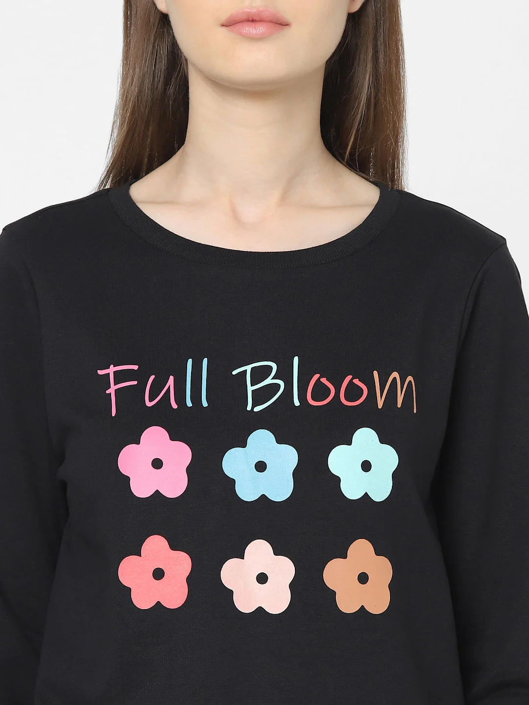 Black Graphic Print Sweatshirt - Image 5
