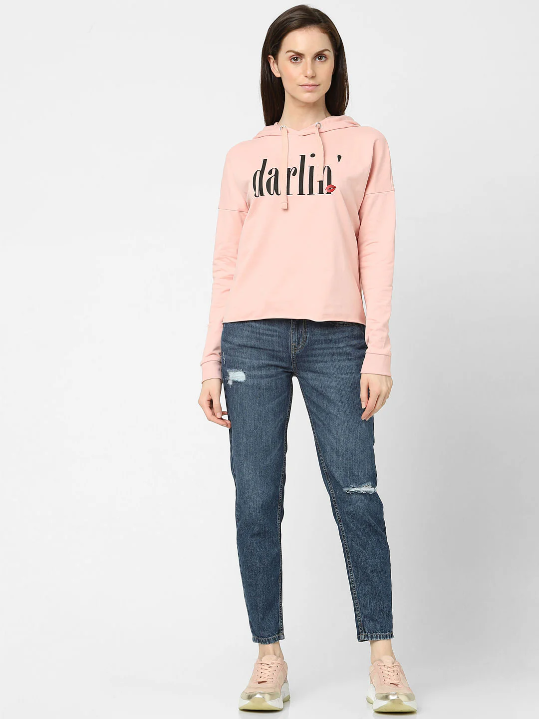 Pink Typographic Print Sweatshirt - Image 4