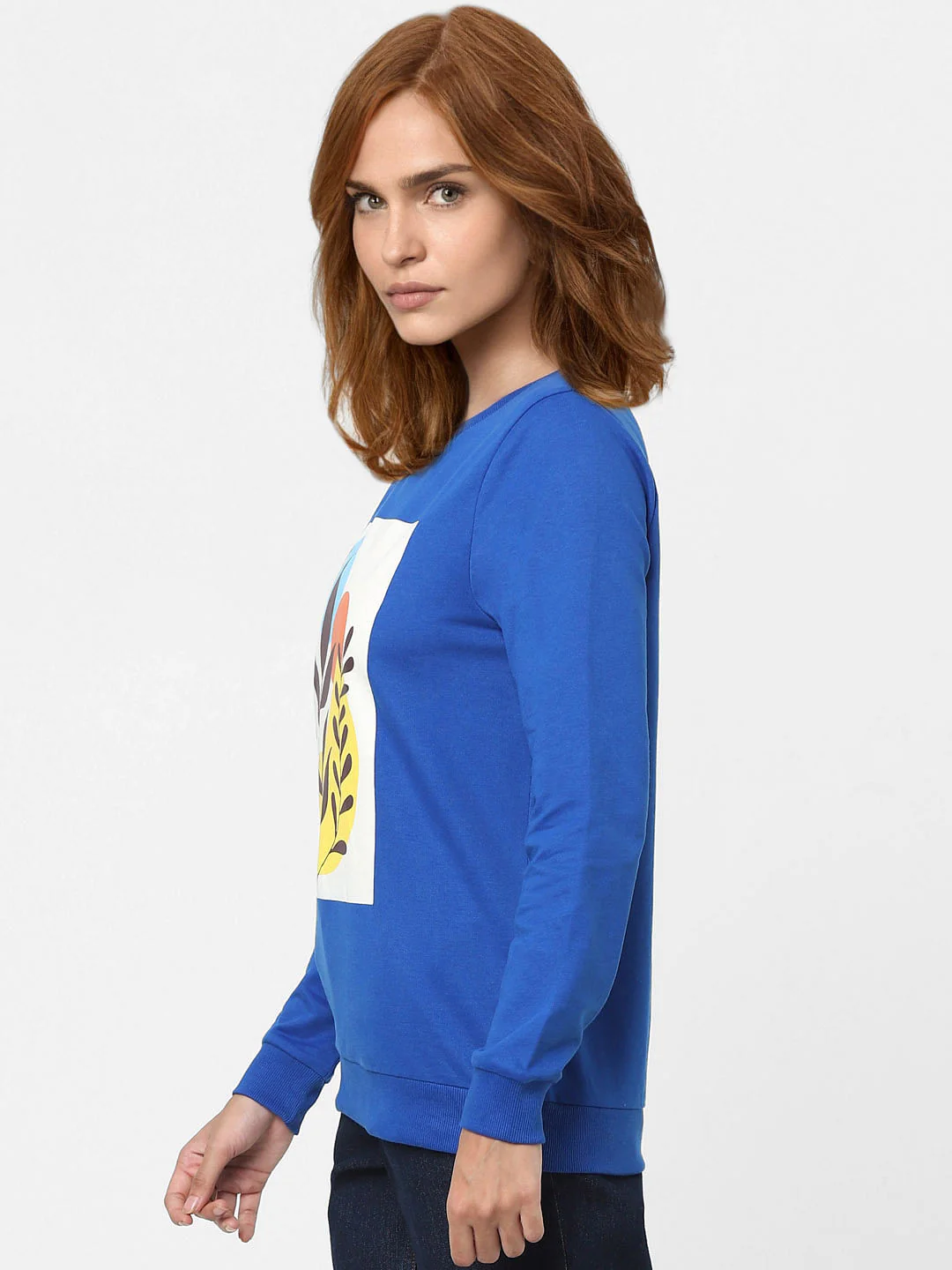 Dark Blue Graphic Print Sweatshirt - Image 2