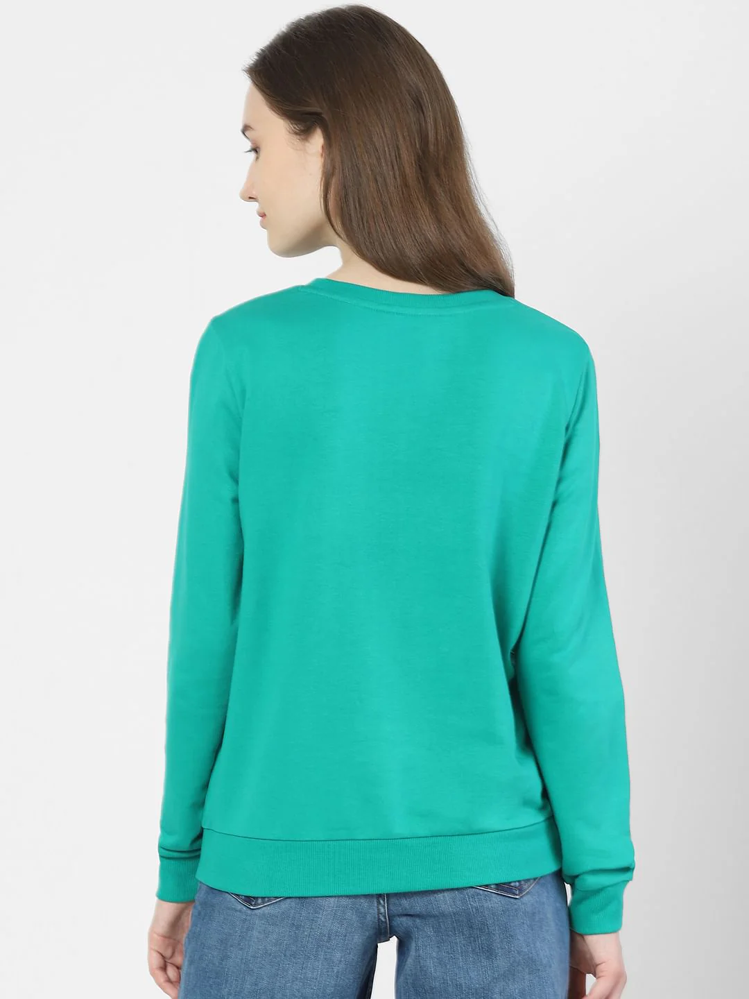 Green Text Print Sweatshirt - Image 3