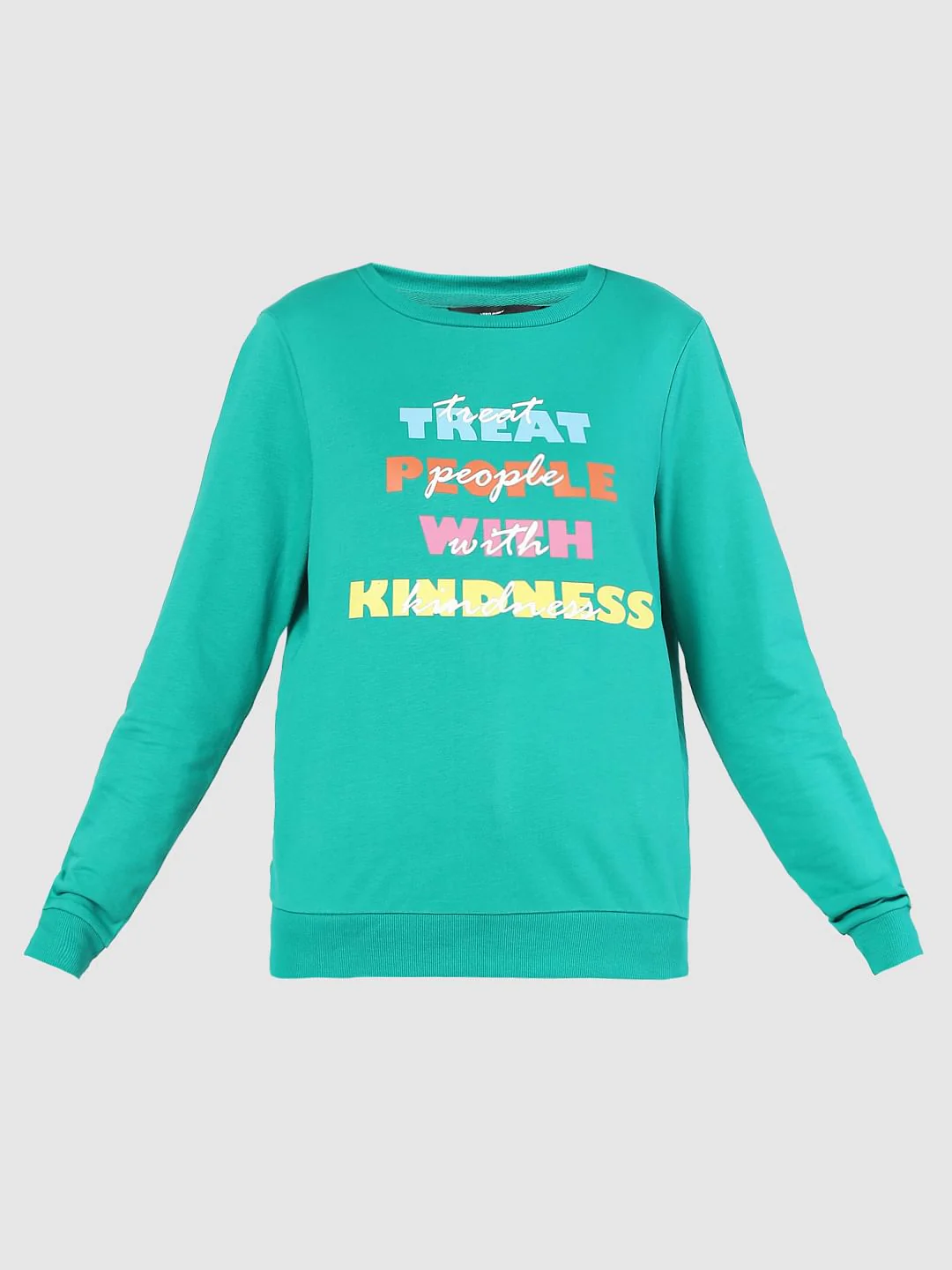 Green Text Print Sweatshirt - Image 6