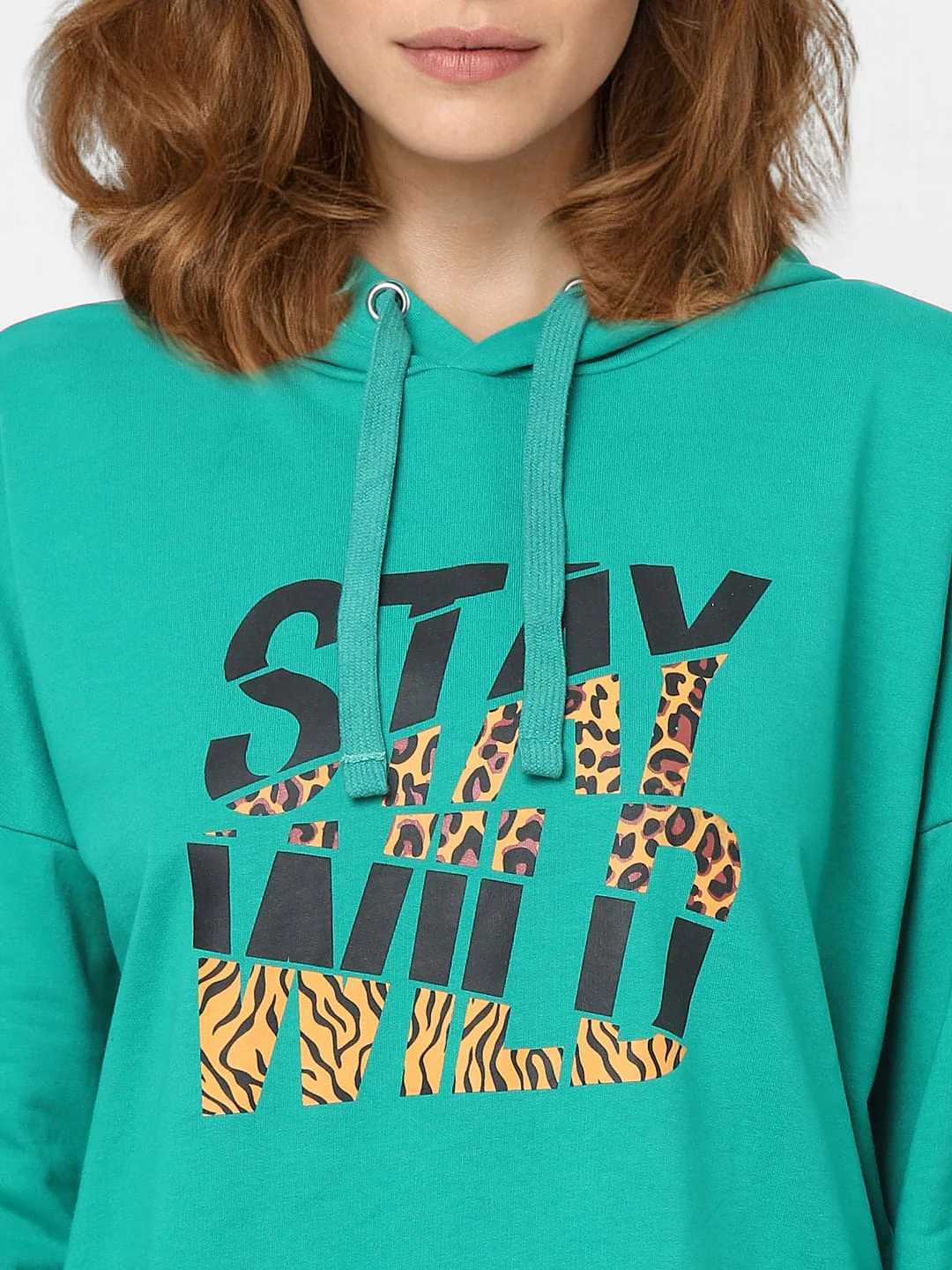Green Typographic Print Sweatshirt - Image 5