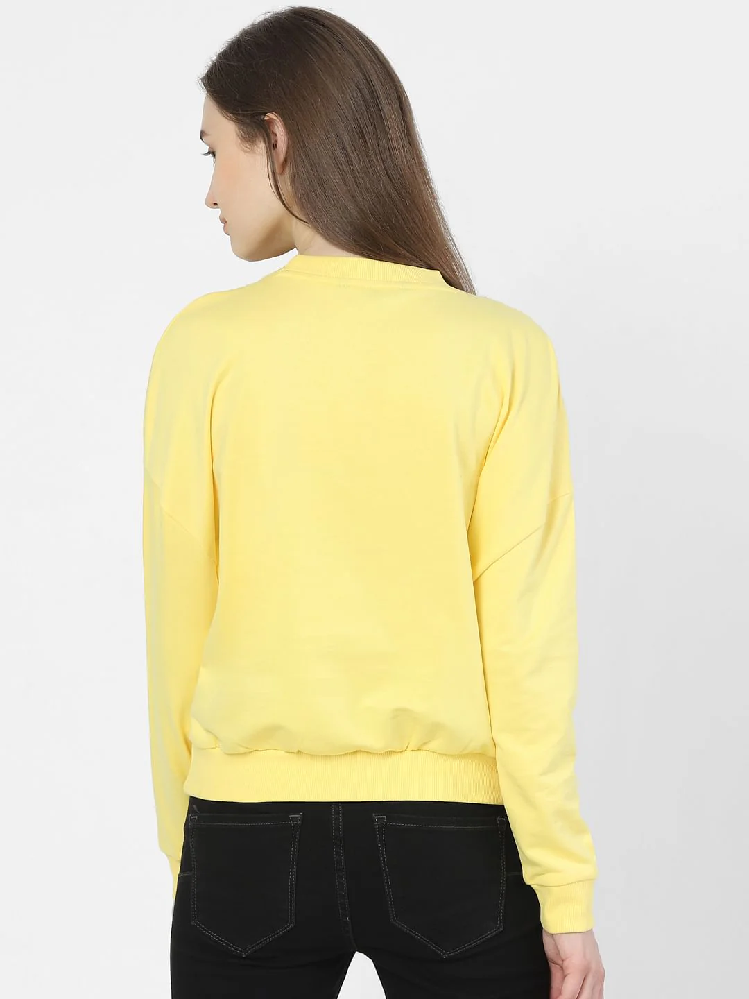 Yellow Typographic Print Sweatshirt - Image 3
