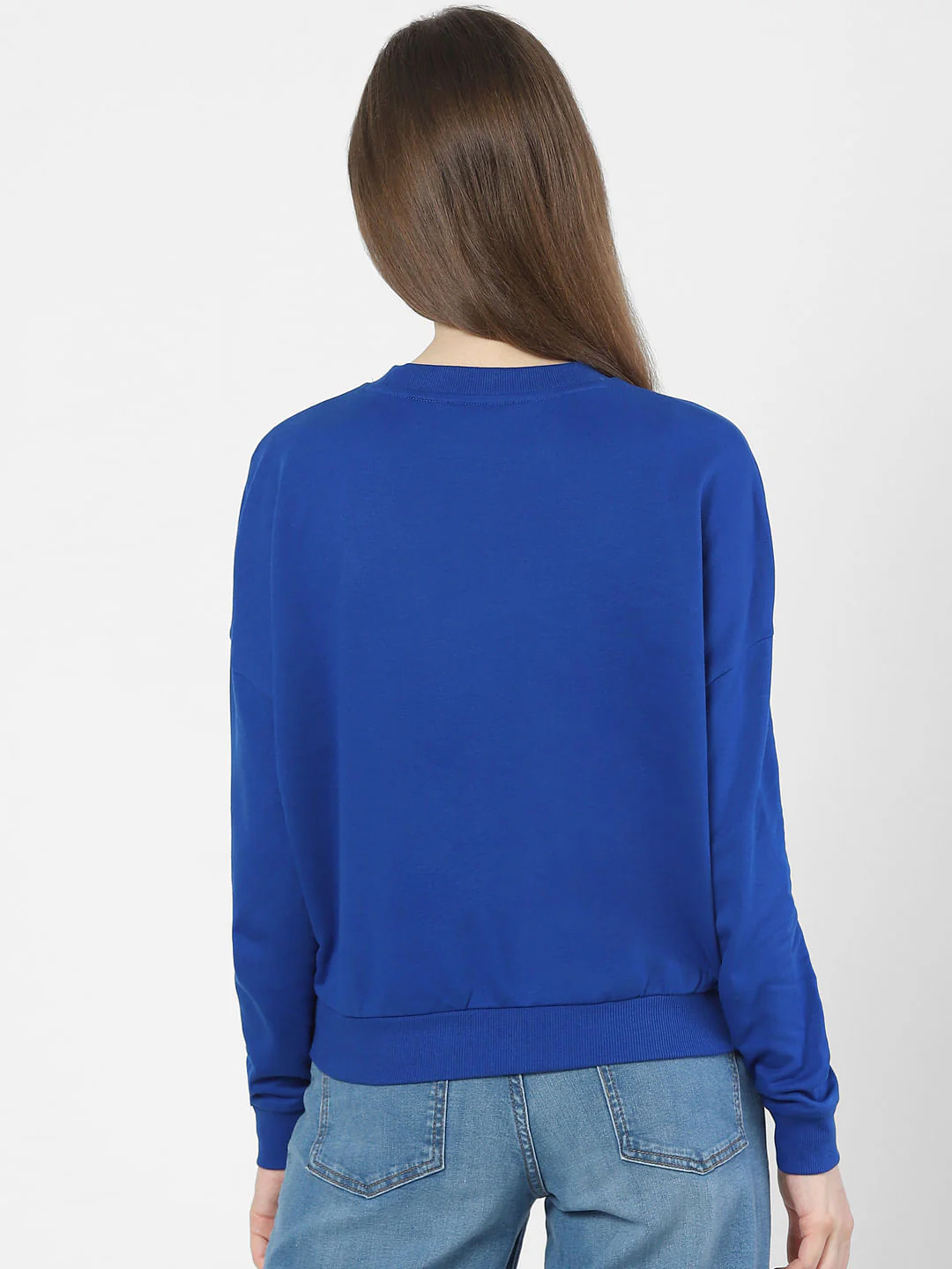 Blue Slogan Print Sweatshirt - Image 3