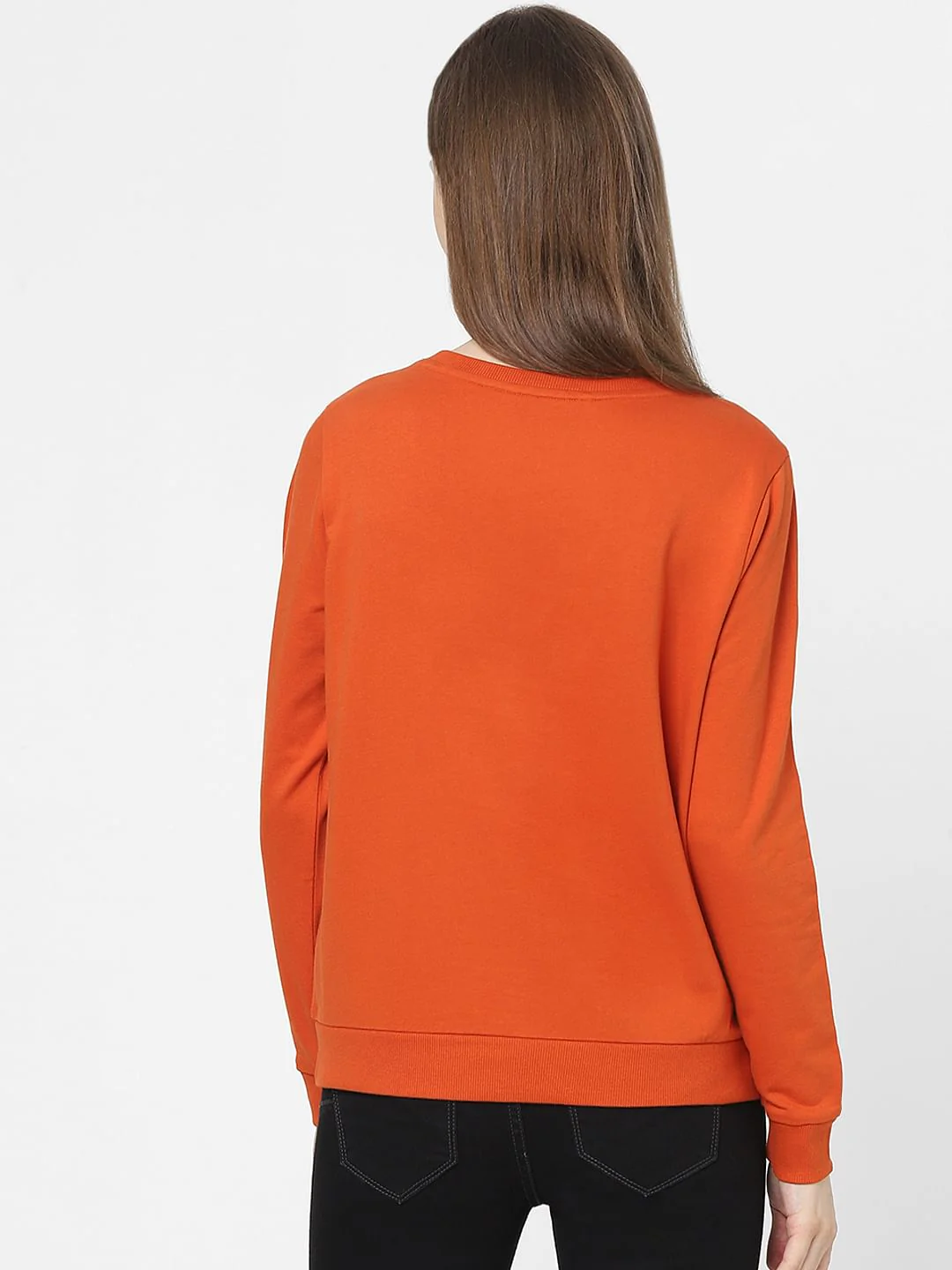 Orange Graphic Print Sweatshirt - Image 3