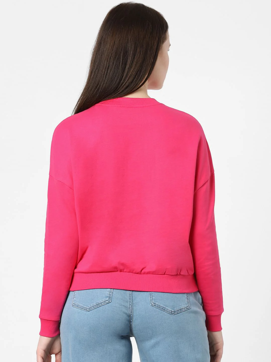 Fuchsia Graphic Print Sweatshirt - Image 3