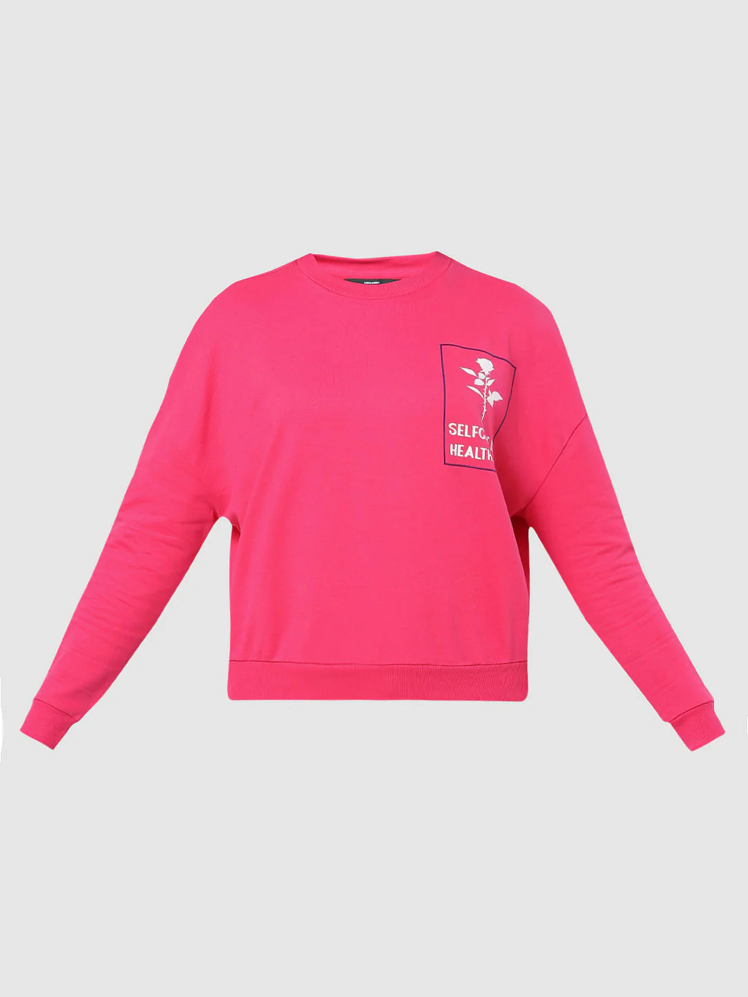 Fuchsia Graphic Print Sweatshirt - Image 6