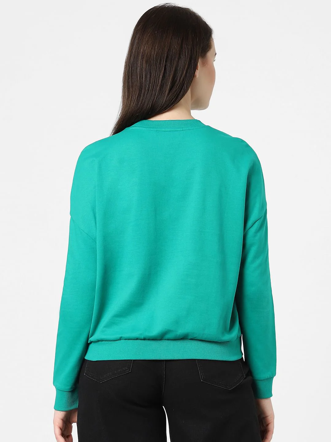 Green Typographic Print Sweatshirt - Image 3
