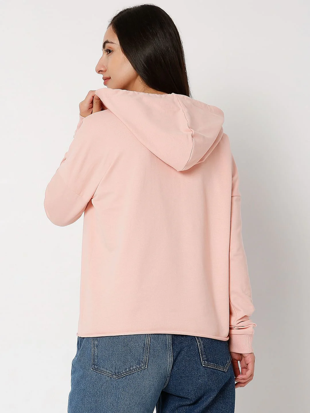 Coral Pink Typographic Print Sweatshirt - Image 3