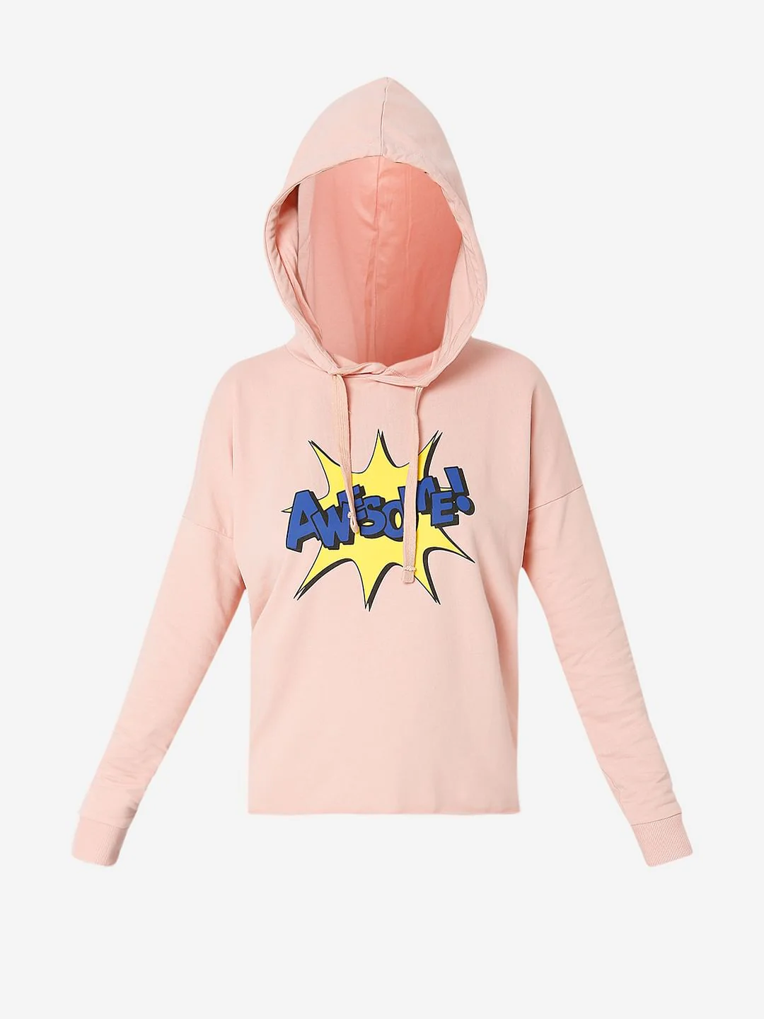 Coral Pink Typographic Print Sweatshirt - Image 6