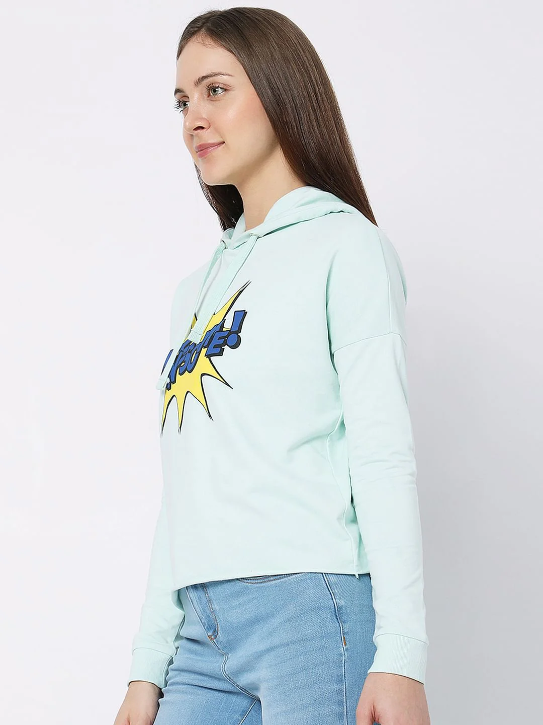 Blue Typographic Print Sweatshirt - Image 2