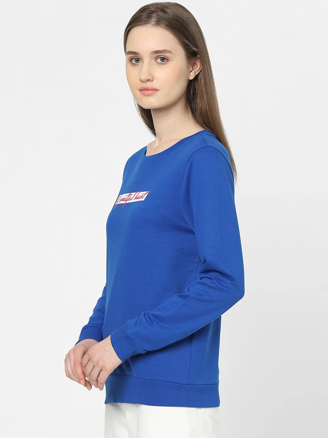 Blue Typographic Print Sweatshirt - Image 2