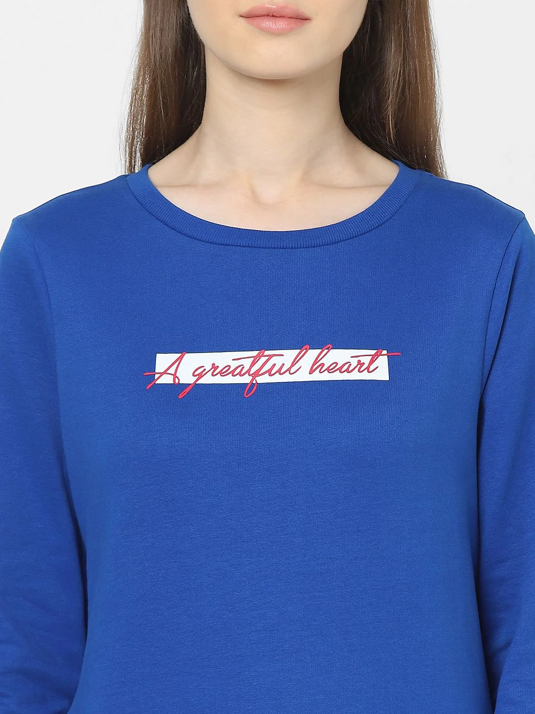 Blue Typographic Print Sweatshirt - Image 5