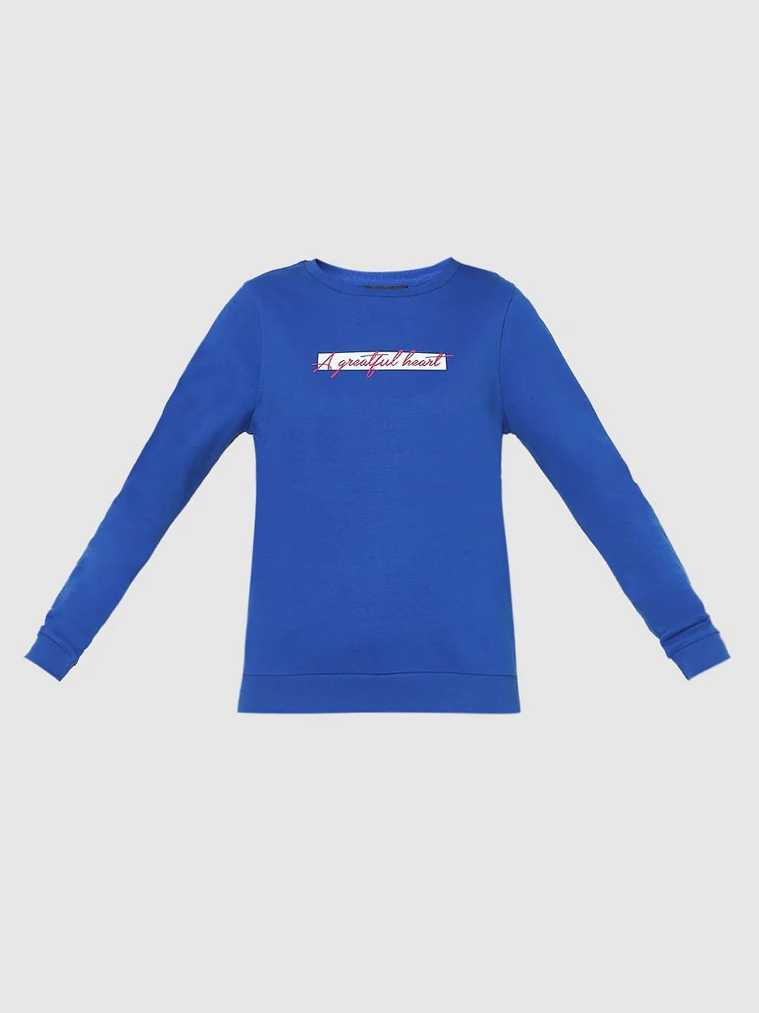Blue Typographic Print Sweatshirt - Image 6