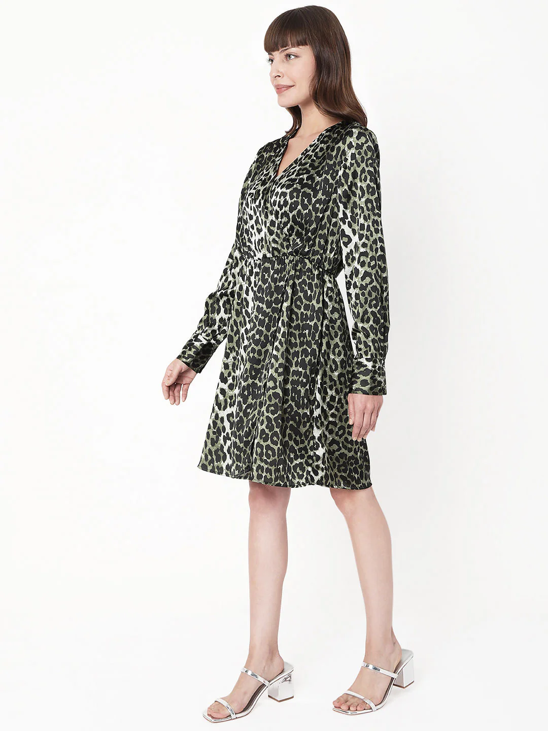 Green Animal Print Dress - Image 3