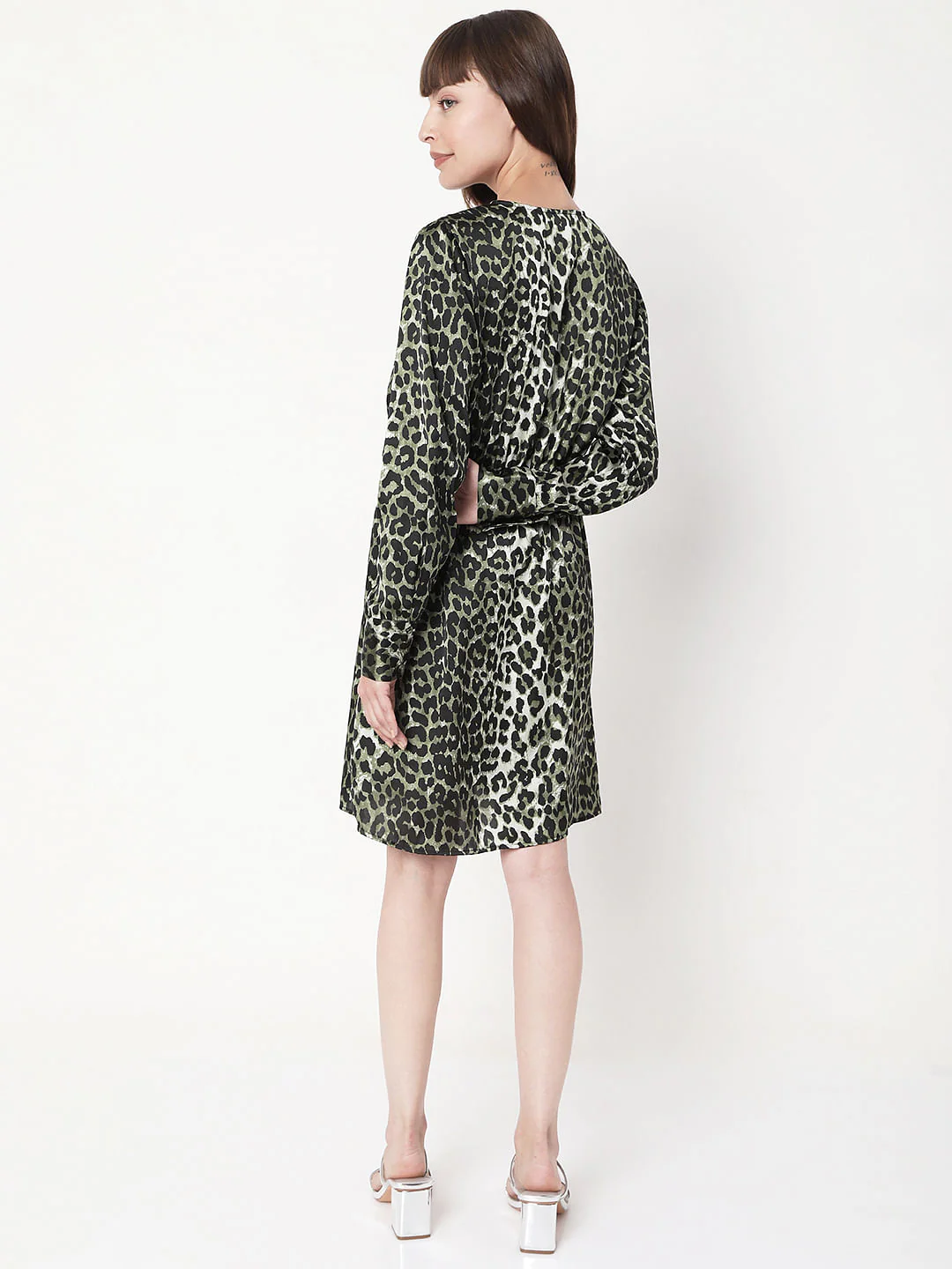 Green Animal Print Dress - Image 4