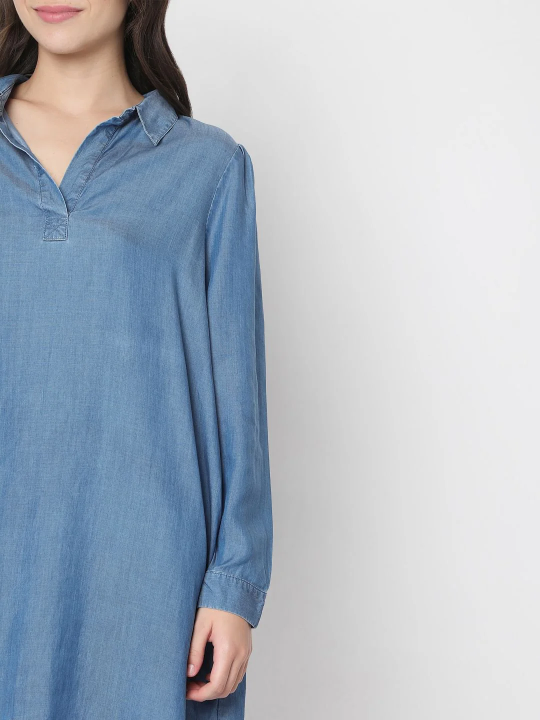 Blue Denim Shirt Dress - Image 6