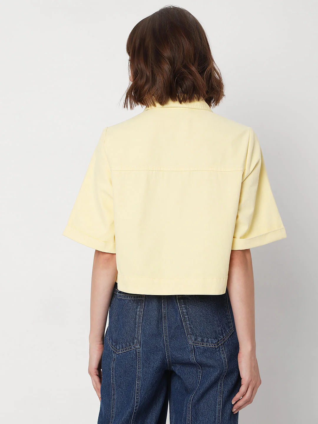 Yellow Cropped Shirt - Image 4