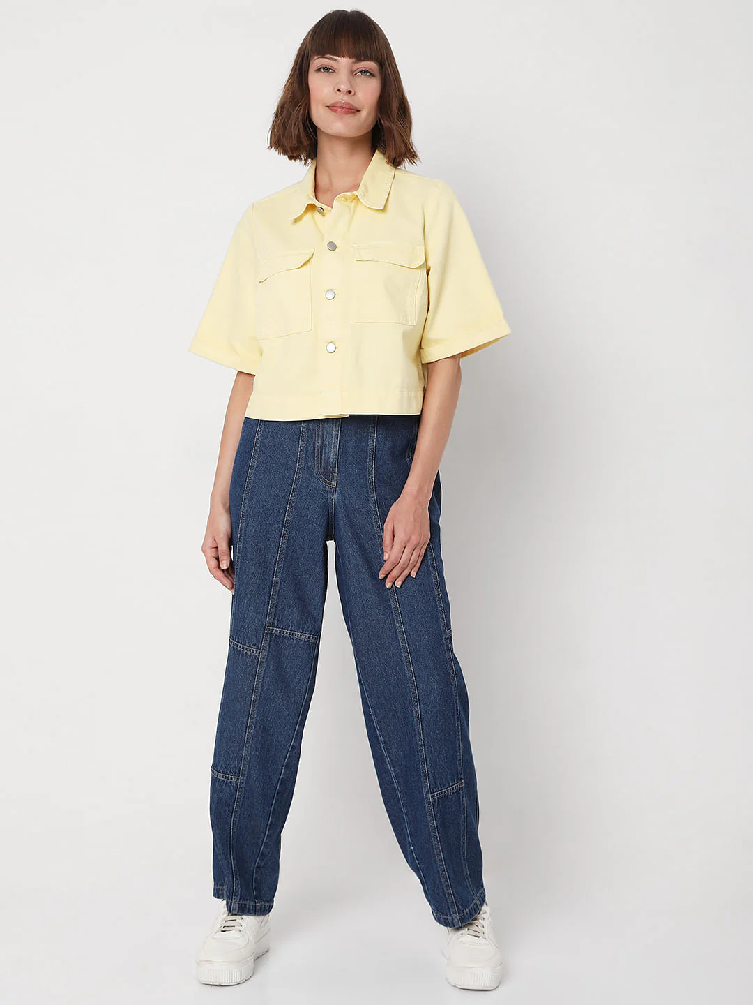 Yellow Cropped Shirt - Image 5