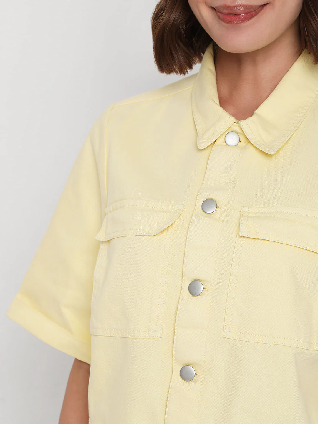 Yellow Cropped Shirt - Image 6