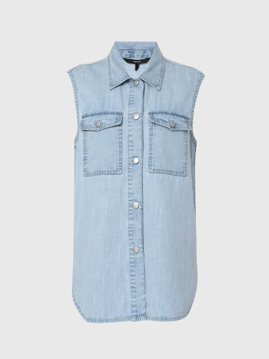Blue Oversized Denim Vest - Image 7