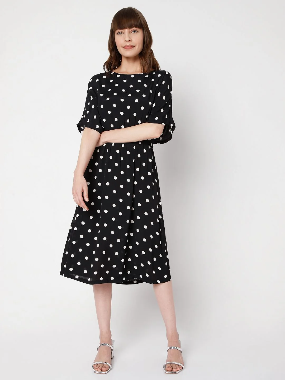 Black Polka Dot Dress - Image 2