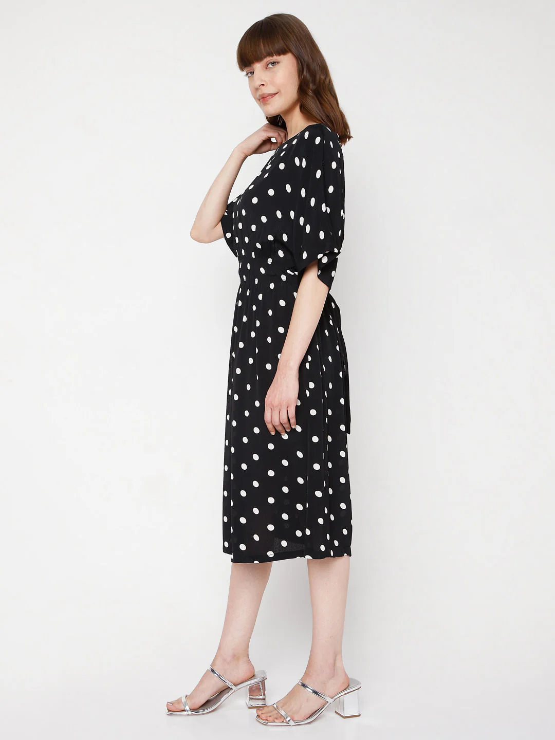 Black Polka Dot Dress - Image 3