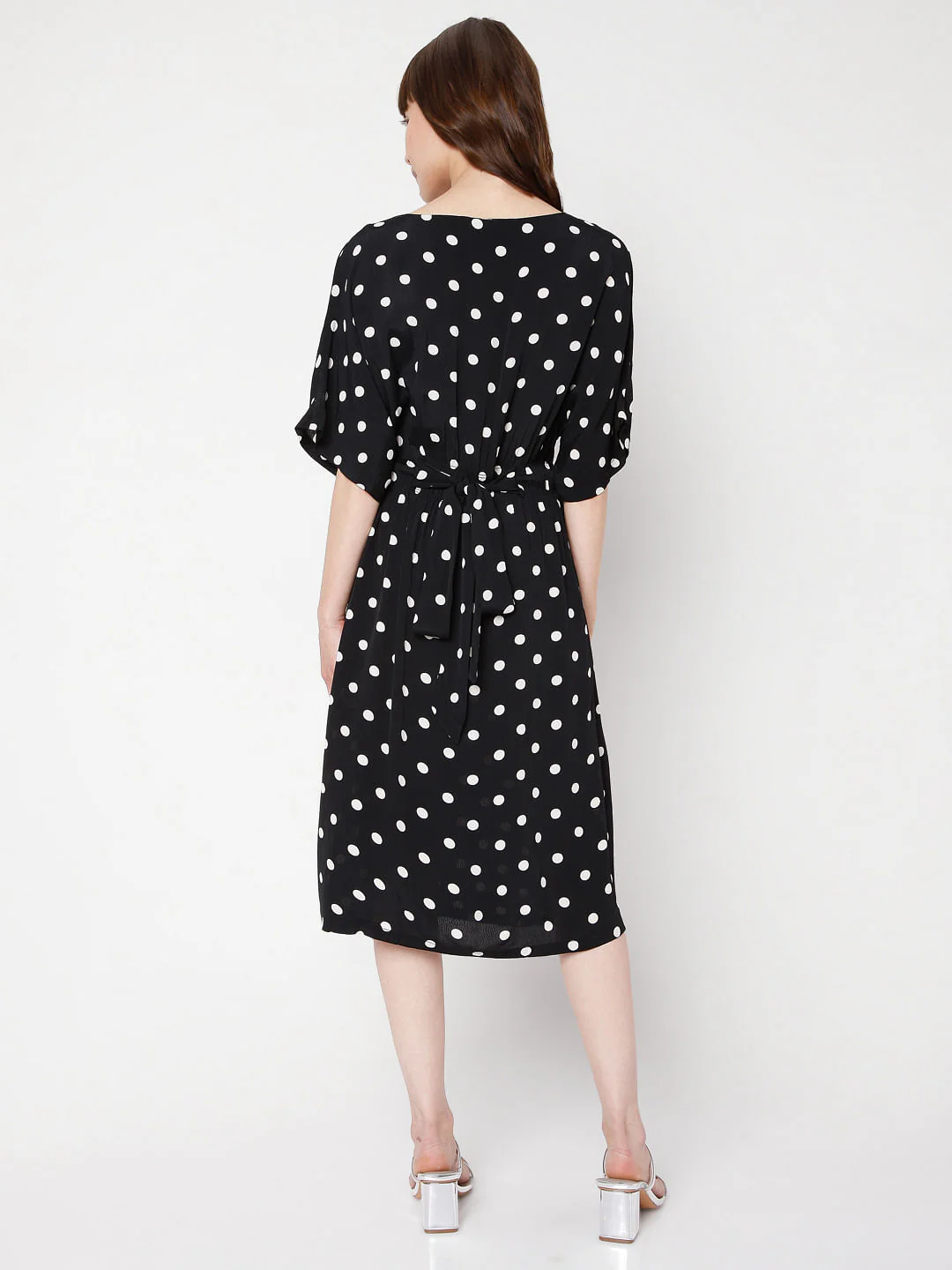 Black Polka Dot Dress - Image 4