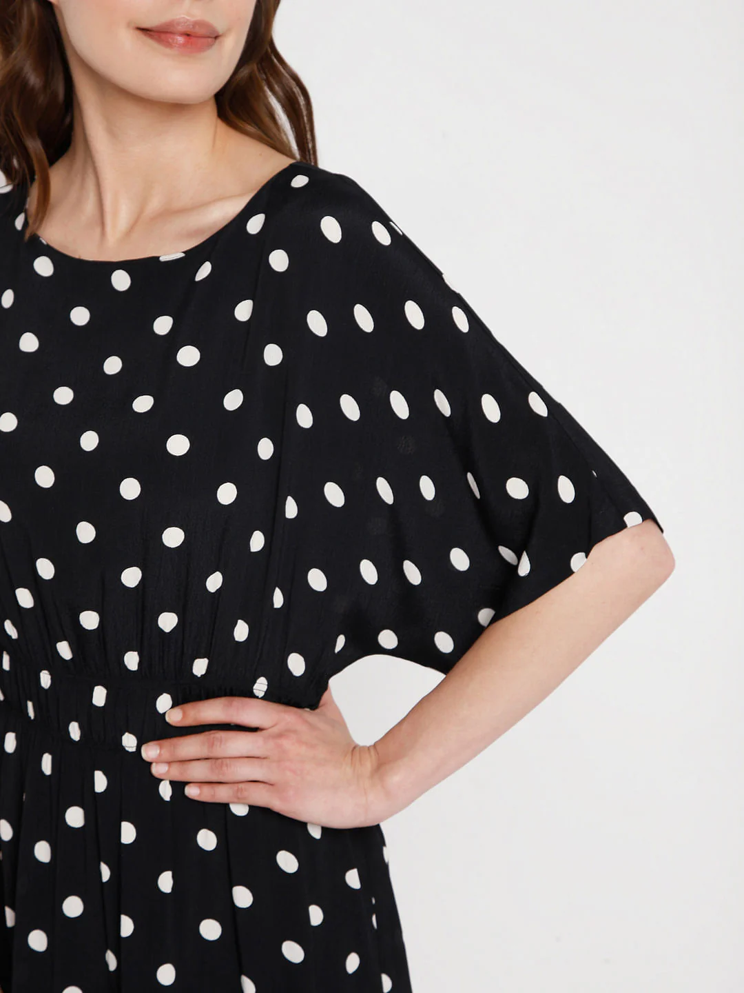 Black Polka Dot Dress - Image 5