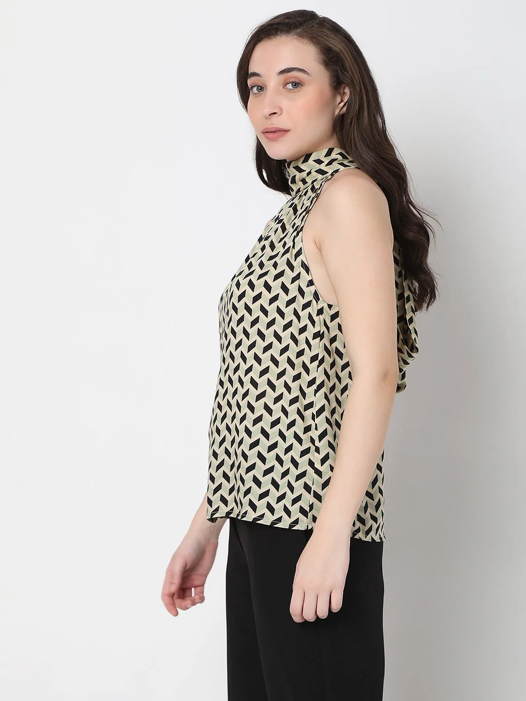 Beige Halter Neck Top - Image 3