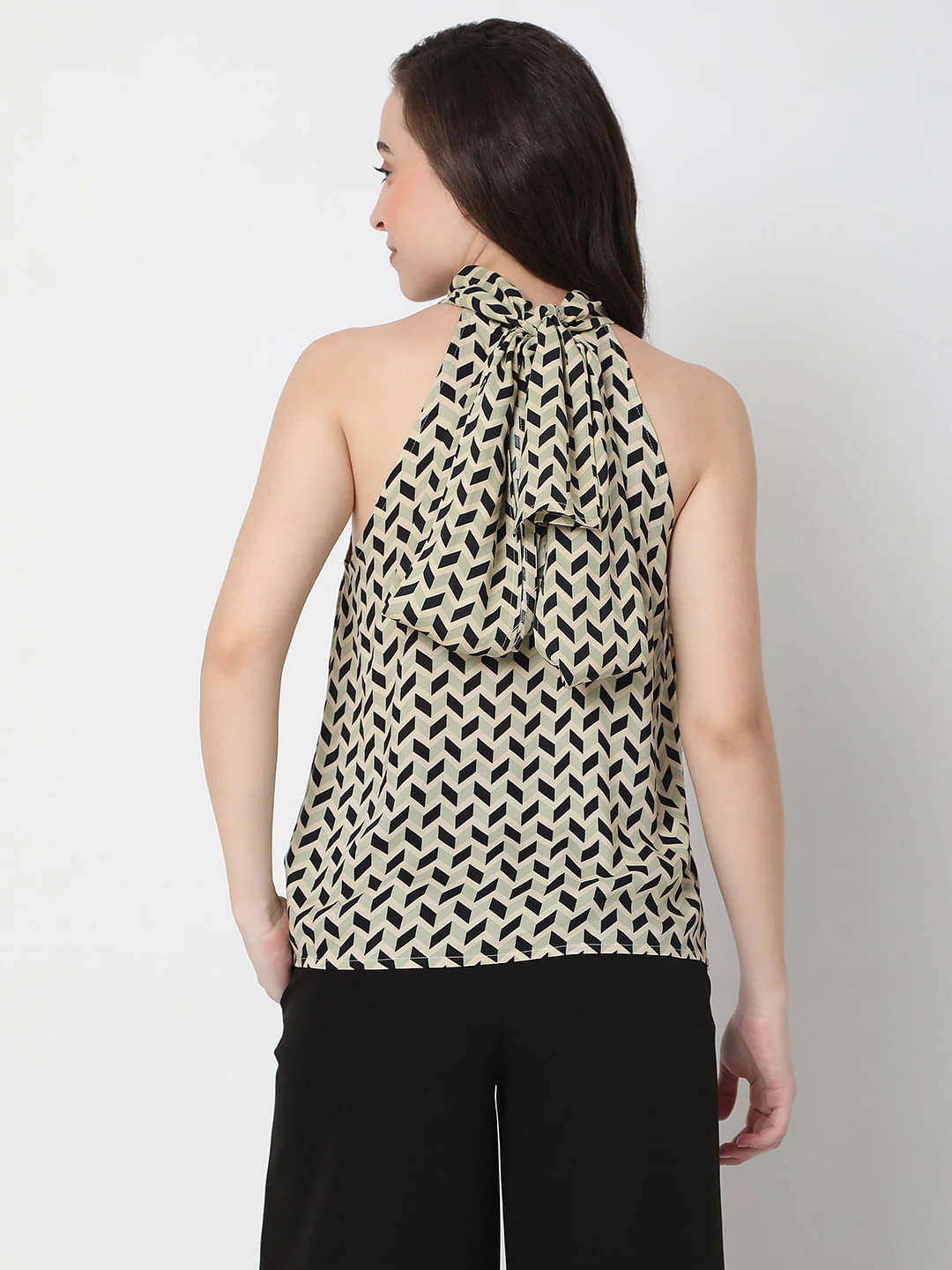Beige Halter Neck Top - Image 4