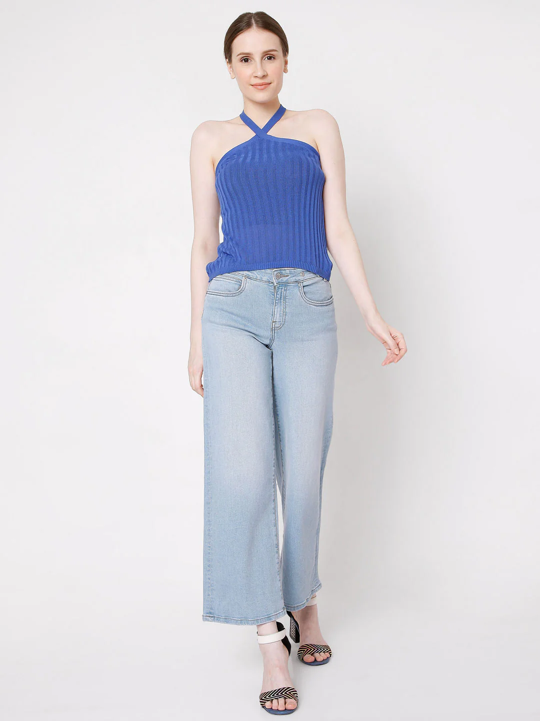 Blue Halter Neck Top - Image 5
