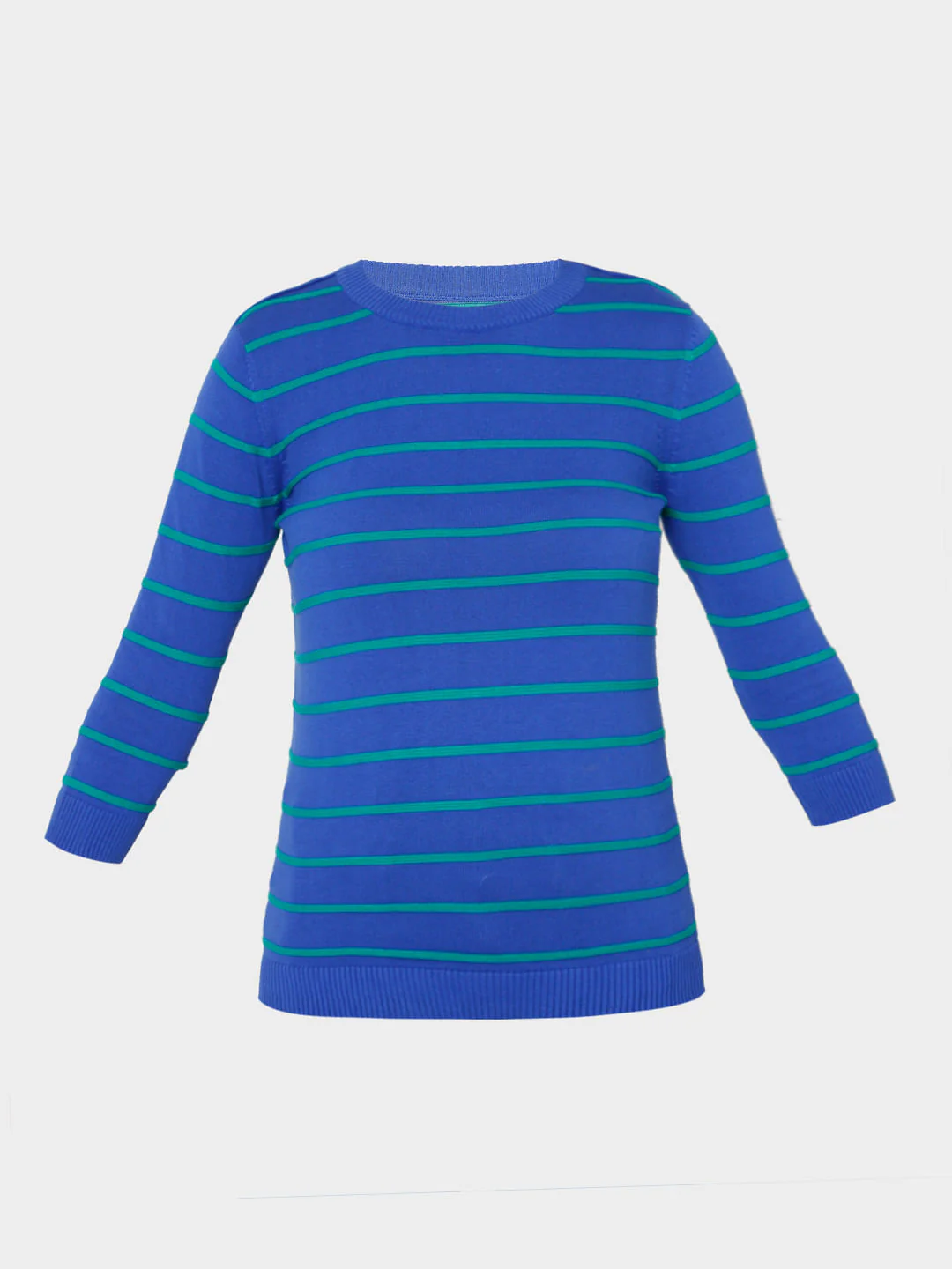Blue Striped Knit Top - Image 7