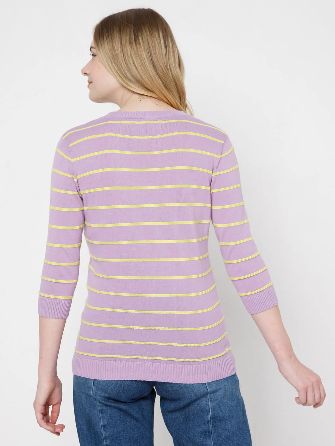 Lilac Purple Striped Pullover - Image 4