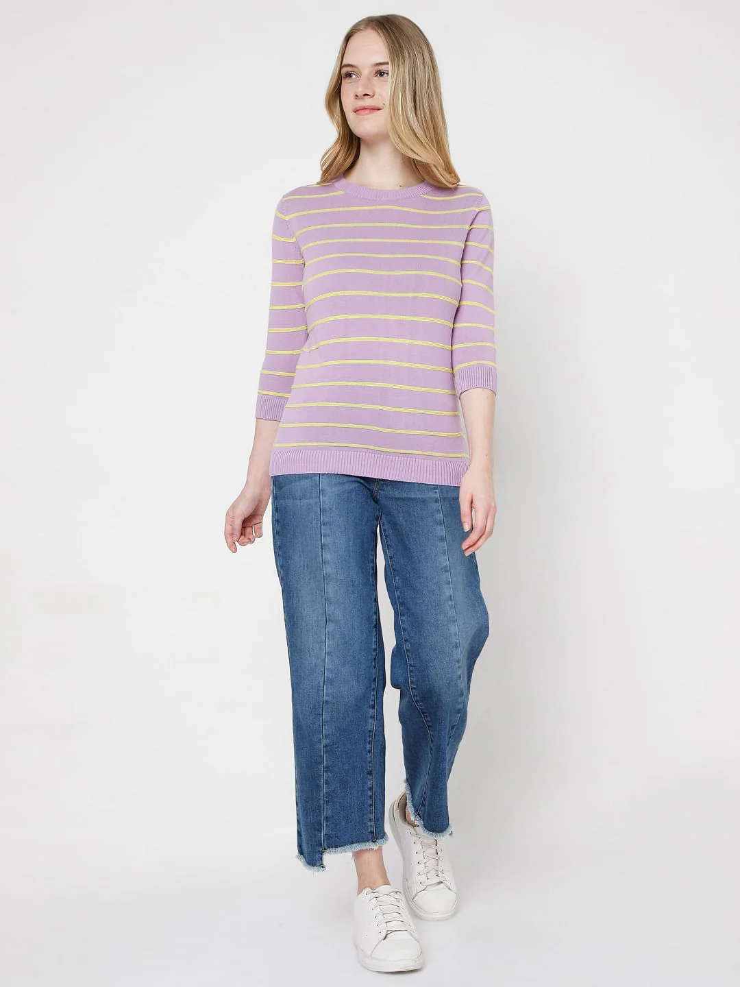 Lilac Purple Striped Pullover - Image 5