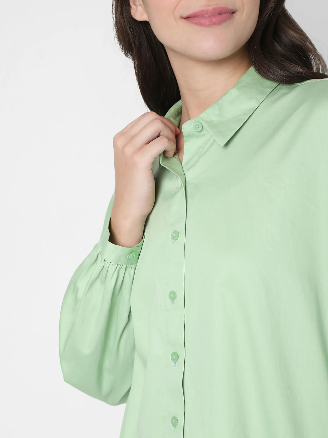 Green High Low Shirt - Image 6