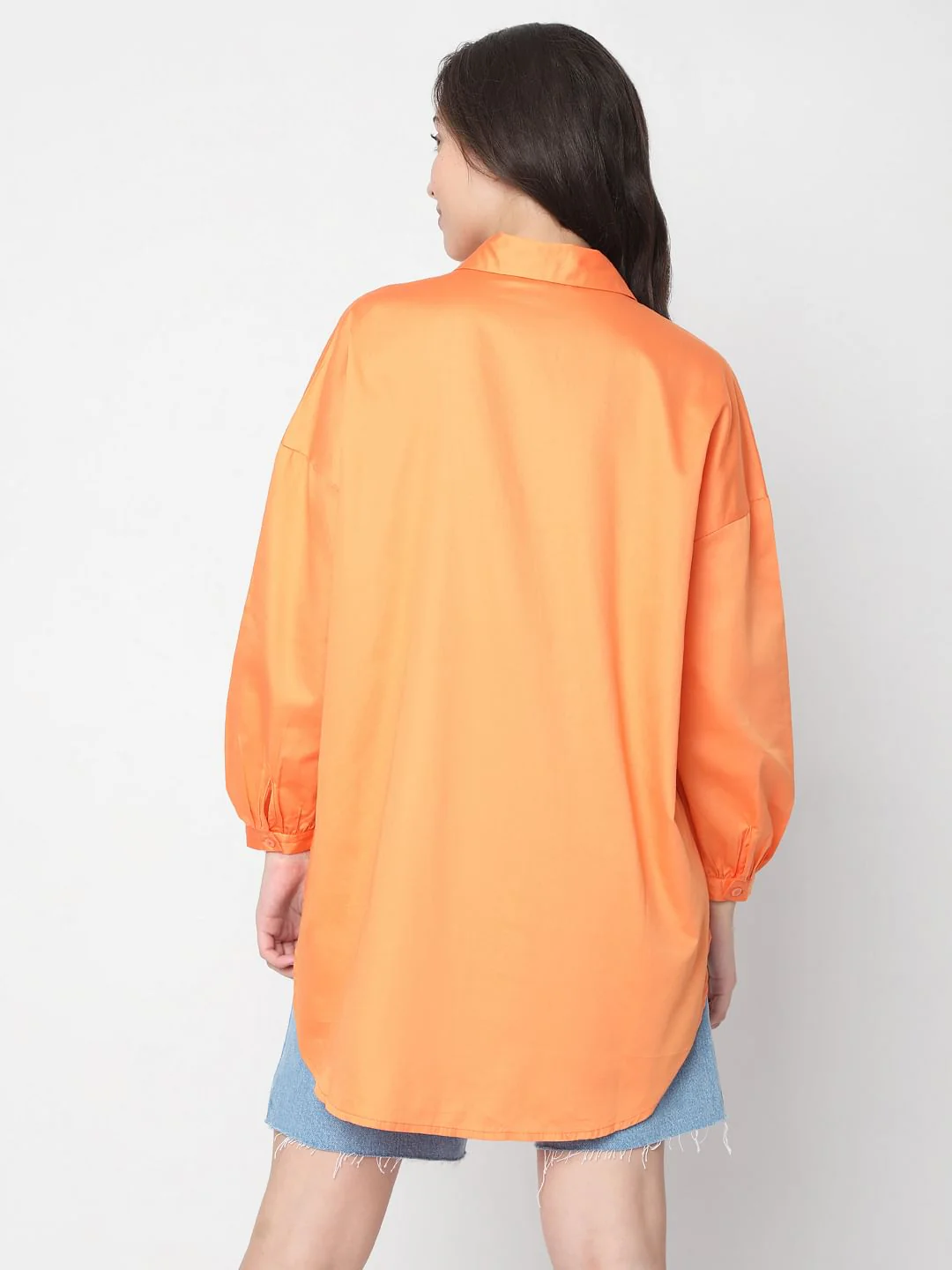 Orange High Low Shirt - Image 4