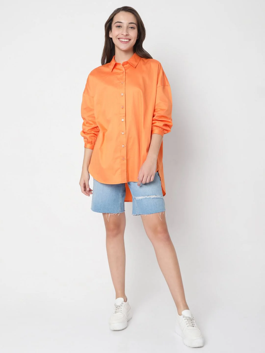 Orange High Low Shirt - Image 5