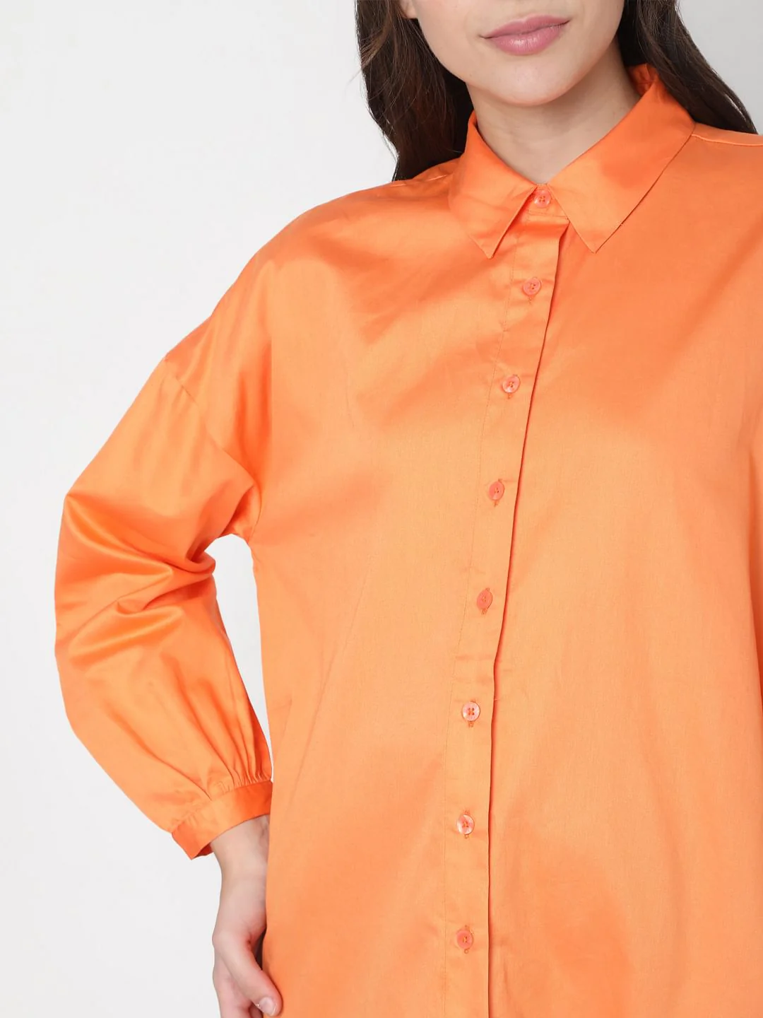 Orange High Low Shirt - Image 6
