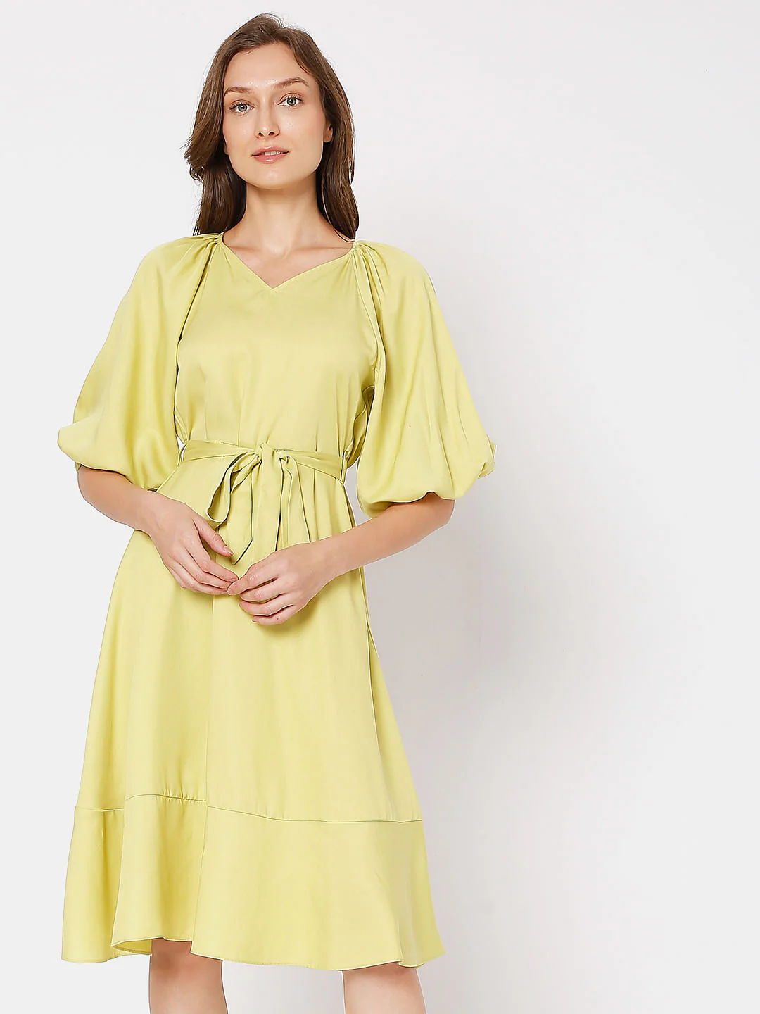 Green Tiered Midi Dress - Image 2