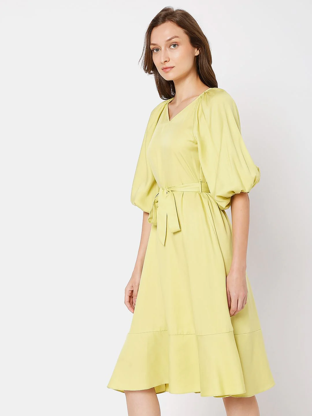 Green Tiered Midi Dress - Image 3