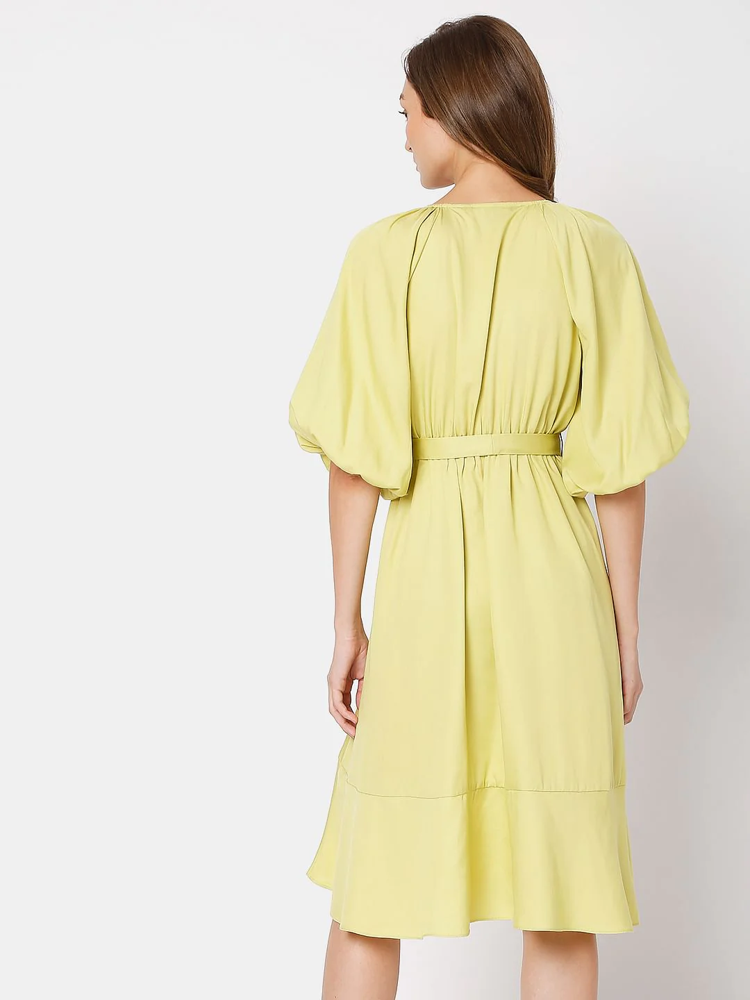 Green Tiered Midi Dress - Image 4