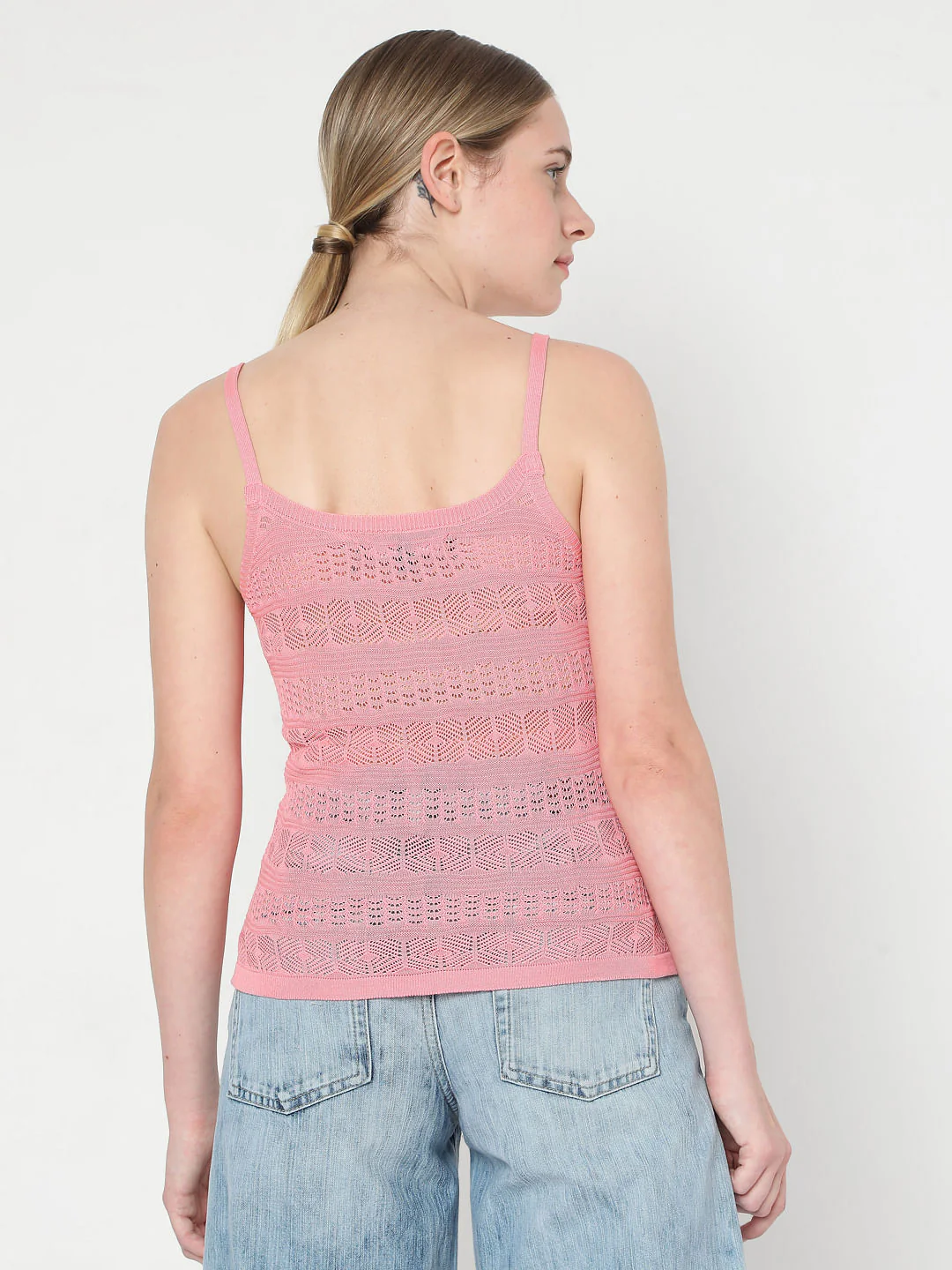 Pink Crochet Knit Top - Image 4