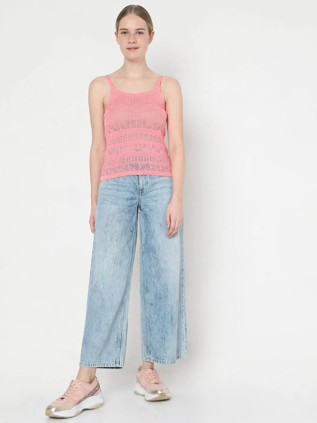 Pink Crochet Knit Top - Image 5