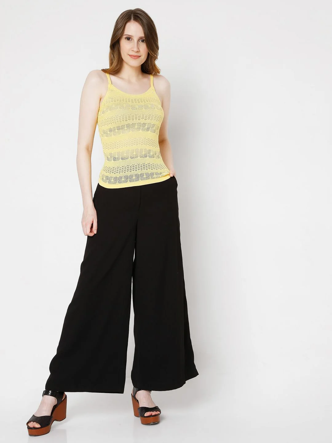 Yellow Crochet Knit Top - Image 5