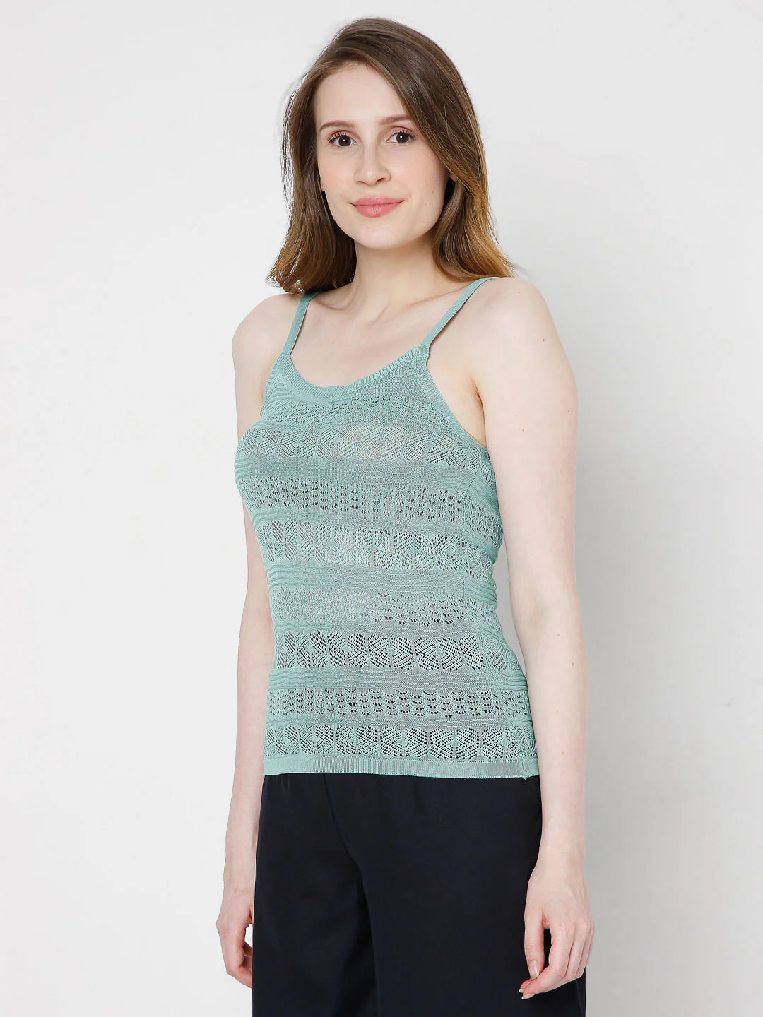 Green Crochet Knit Top - Image 3