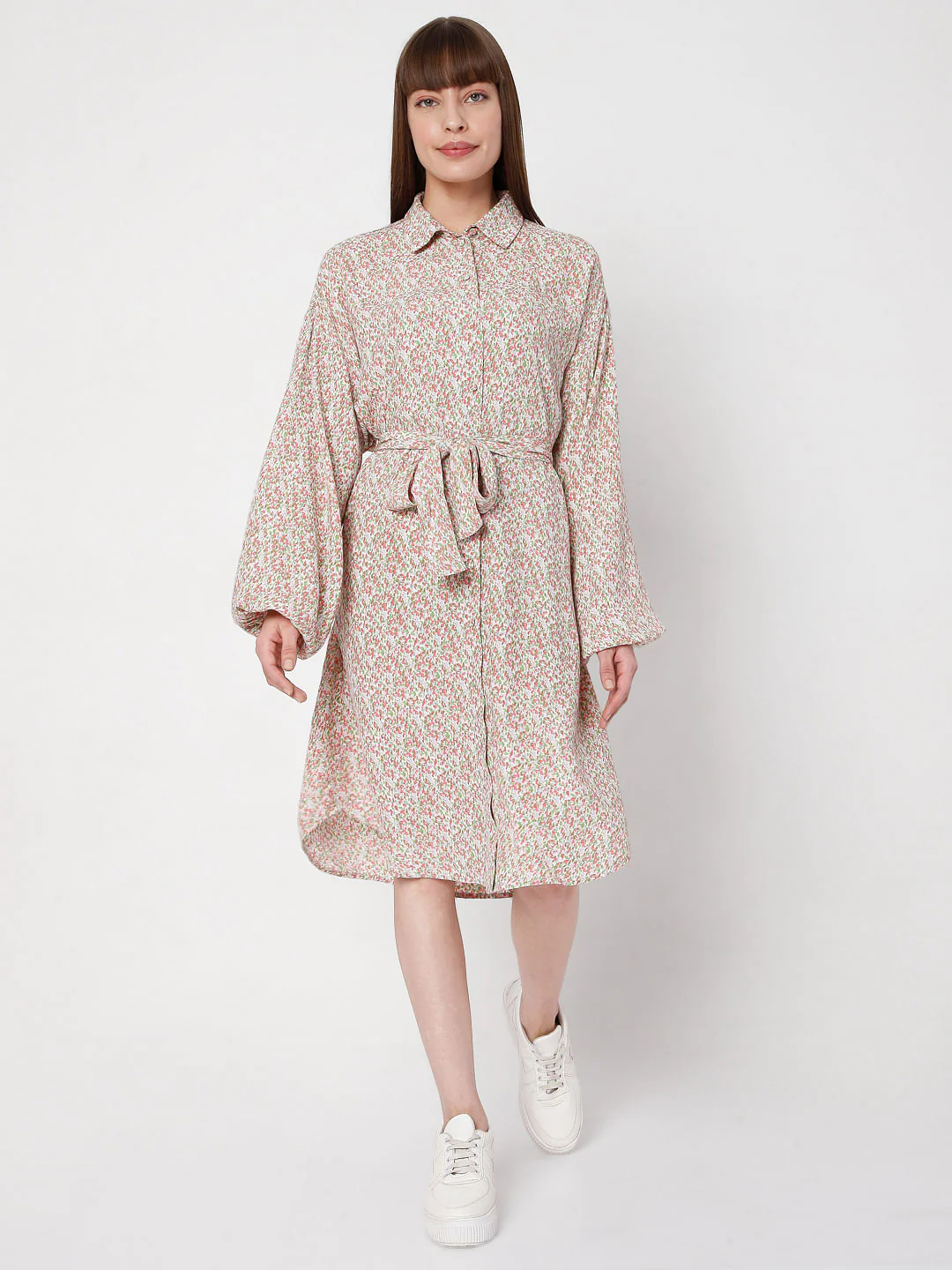 Pink Floral Print Dress - Image 2